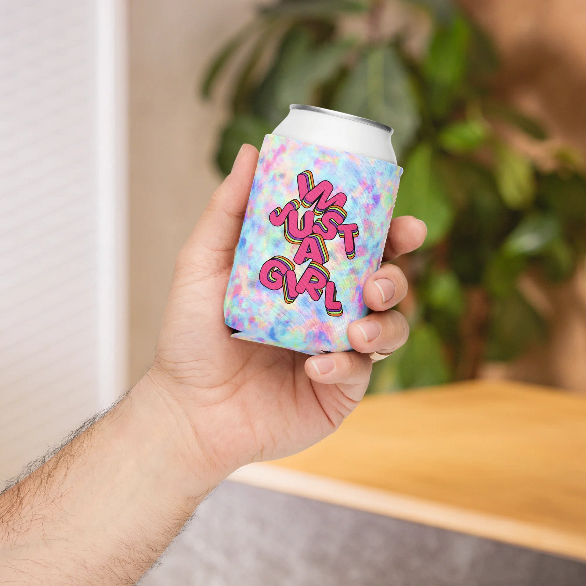 I'm just a girl Pastel Tie-Dye Coozie product image (4)