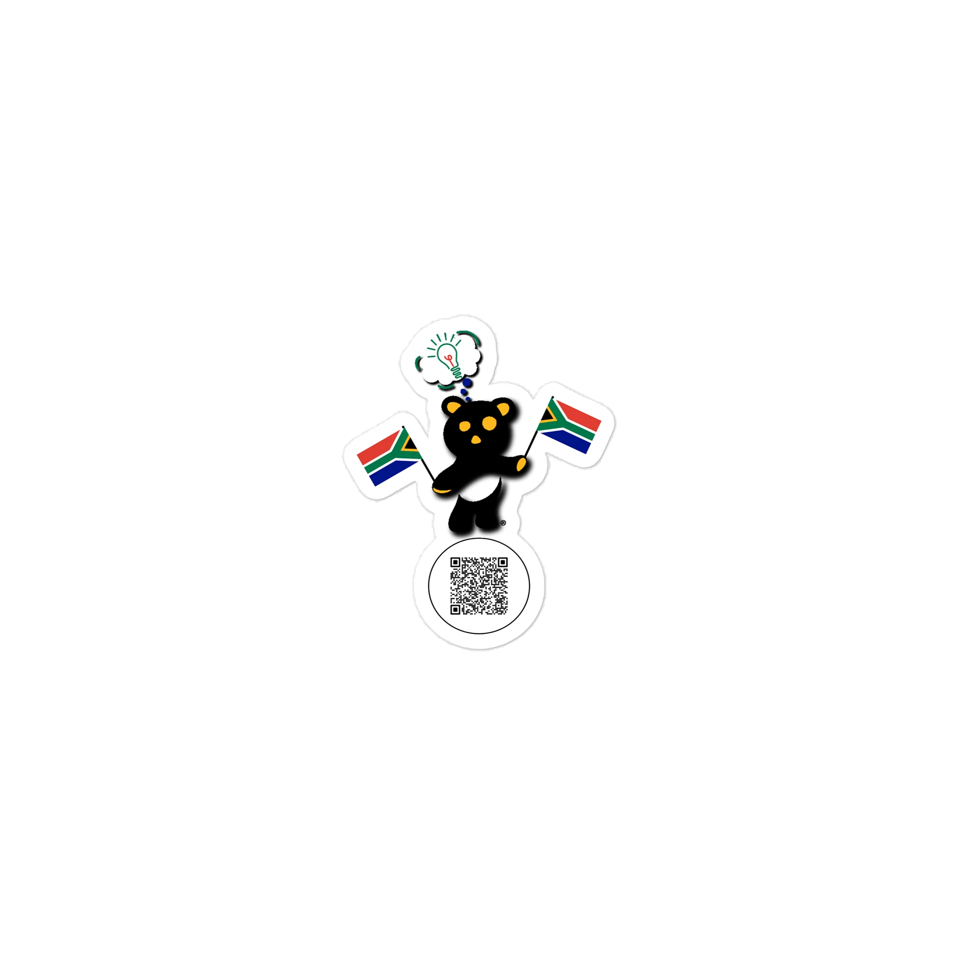 South Africa — Country Bear Sticker | BehrBrained Media product image (1)