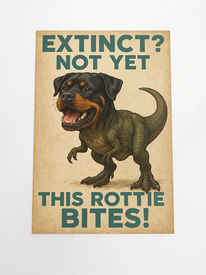Extinct? Not Yet – This Rottie Bites! Poster product image (3)
