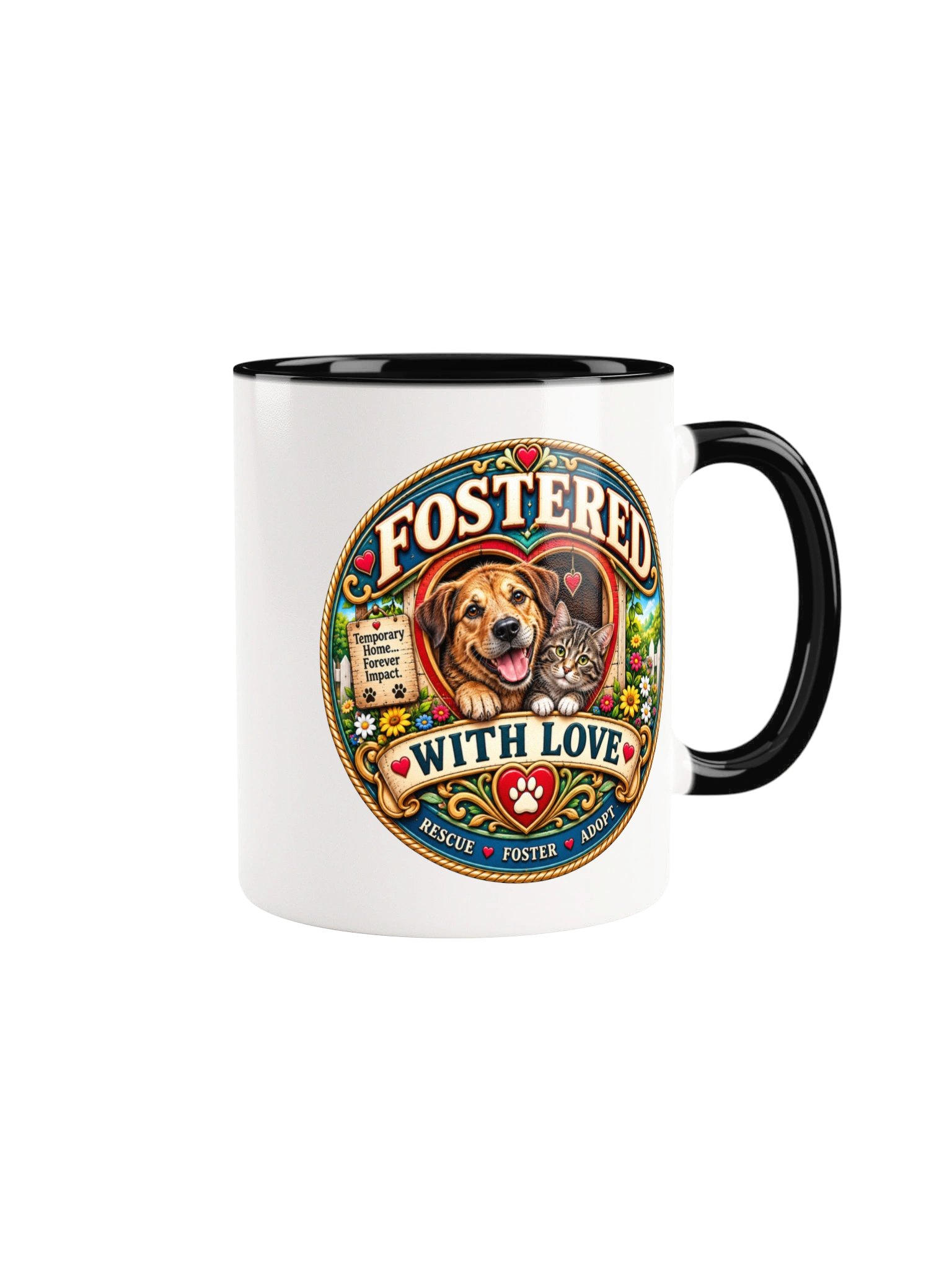 Fostered With Love Rescue Two Color Mug product image (1)