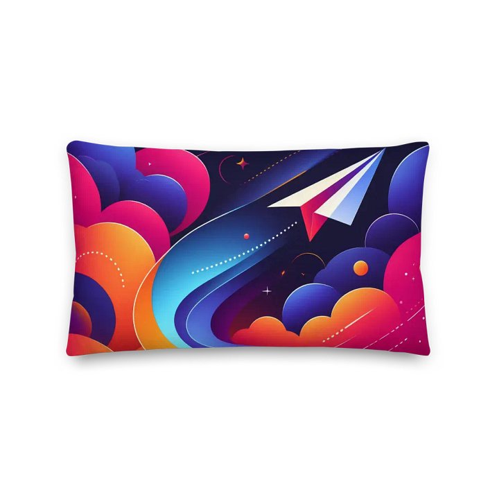 Cosmic Dream All-Over Print Pillow | AI design paper airplane product image (2)