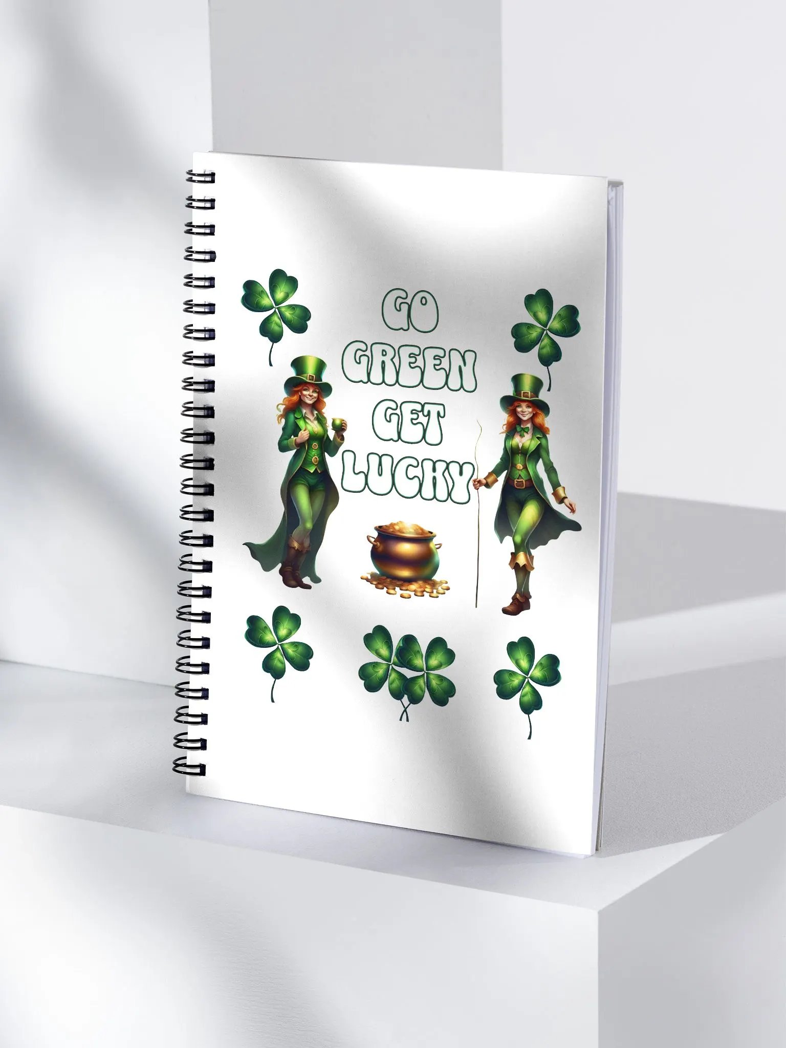 Go Green Get Lucky - St. Patrick's Day Spiral Notebook product image (1)