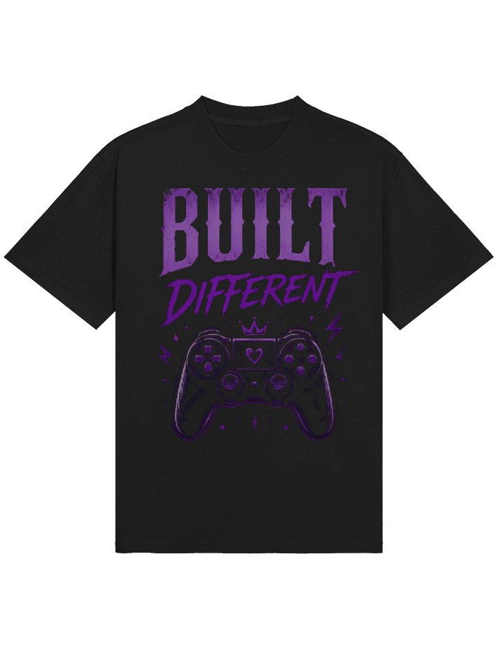 Built Different Gamer Heart Oversized Tee product image (2)