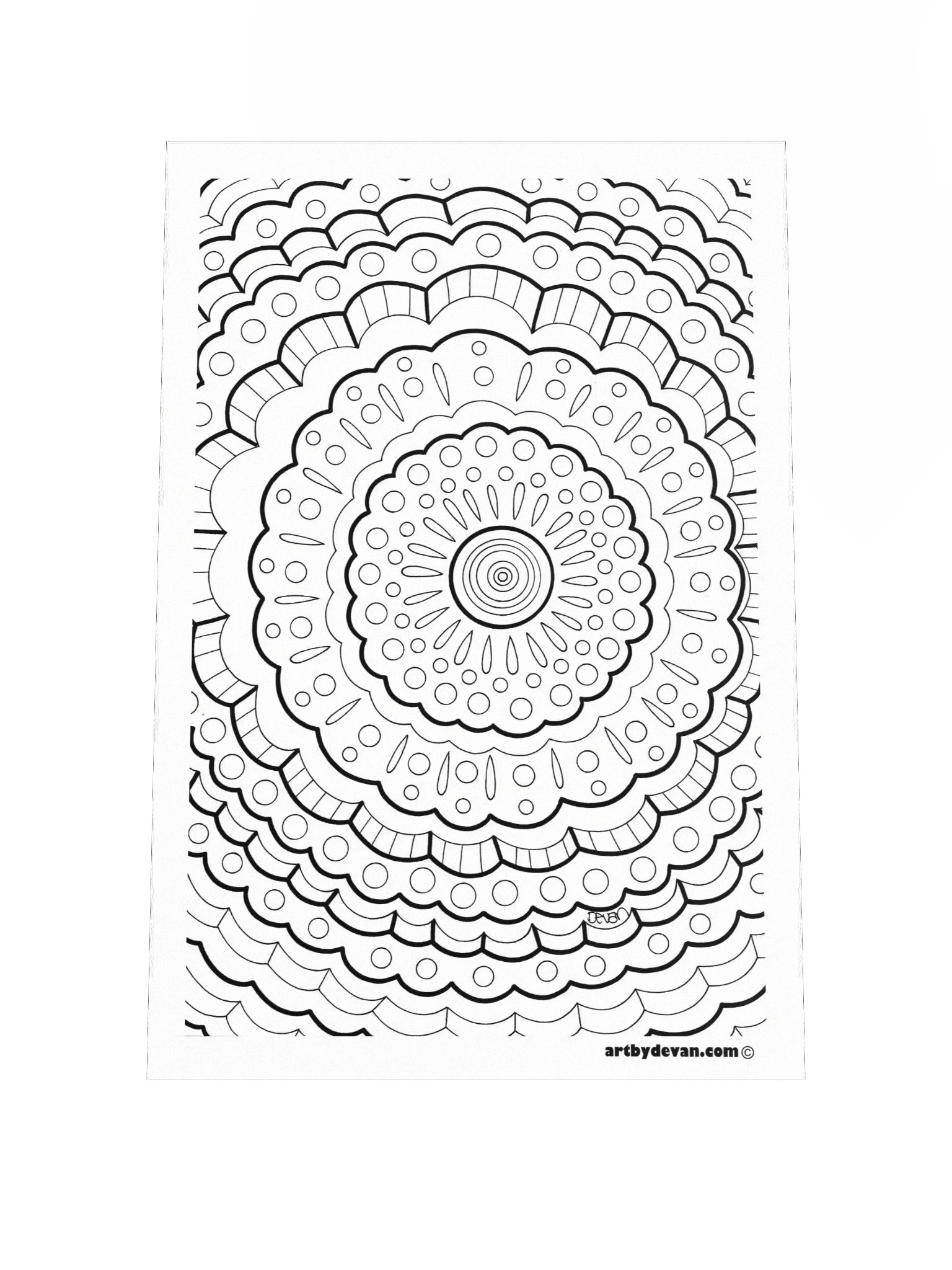 Color Your Own Art: Sun Mandala product image (1)