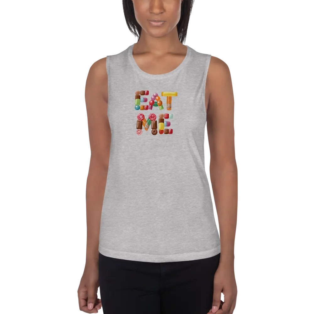 Eat Me candy flowy women's tank top. product image (13)