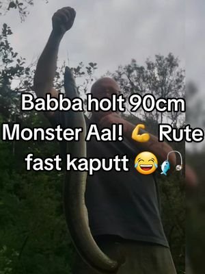 Babba ohne Handy zeigt Power! 90cm & 1258g fetter Aal – der hat gezogen wie verrückt. Respekt Alter,  Wer toppt das? 🔥#BabbaAngelt #MonsterAal #Aal #Angeln #eel 