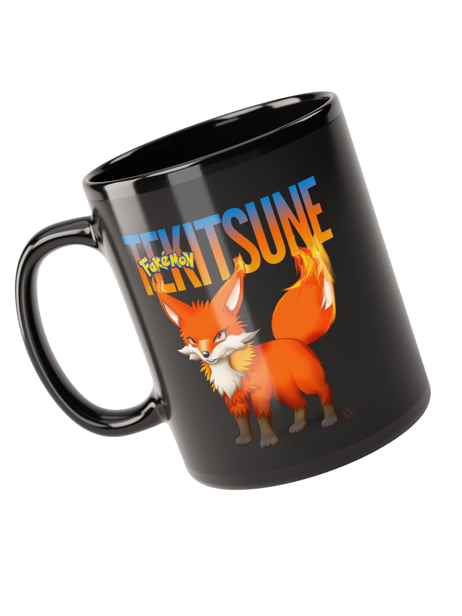Tekitsune V Black Mug product image (10)