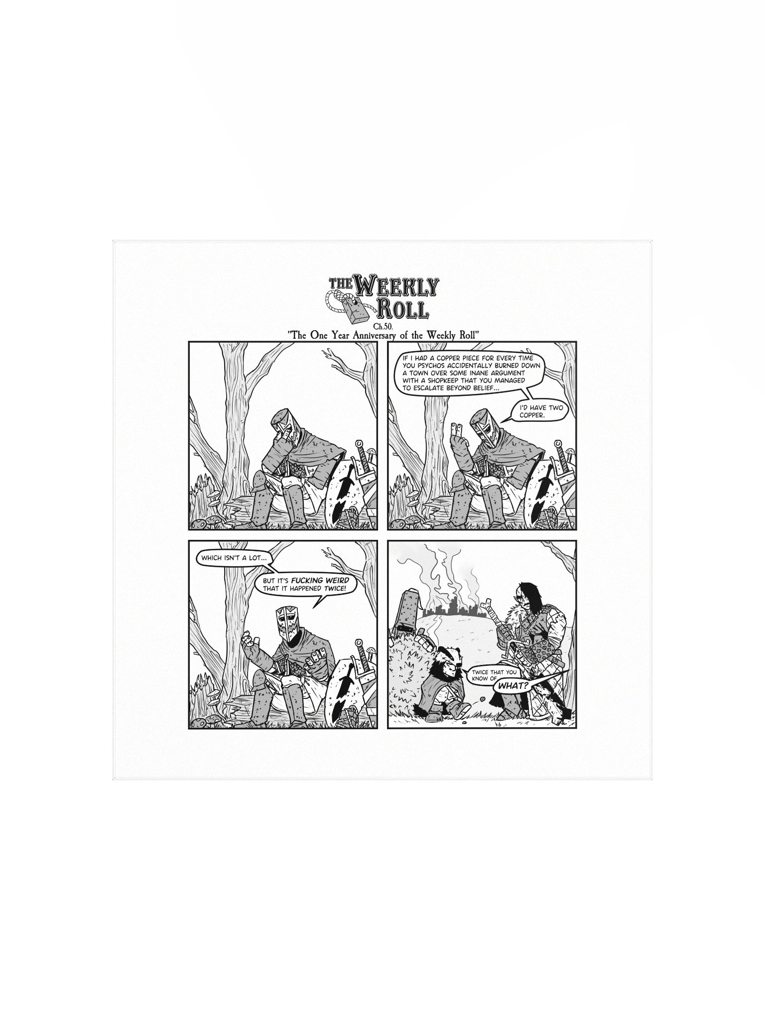 The Weekly Roll Ch. 50. Print Square product image (2)