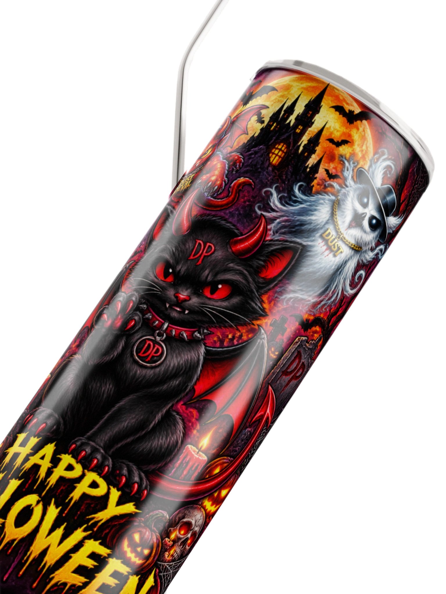 Scratch Dust Devil Phant Owl Happy Halloween Tumbler product image (4)