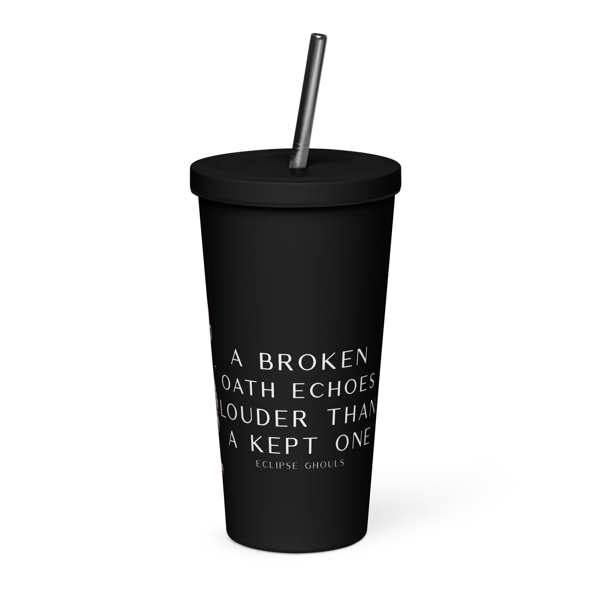 Dresden Mire Insulated Tumbler with a Straw - Dark product image (3)