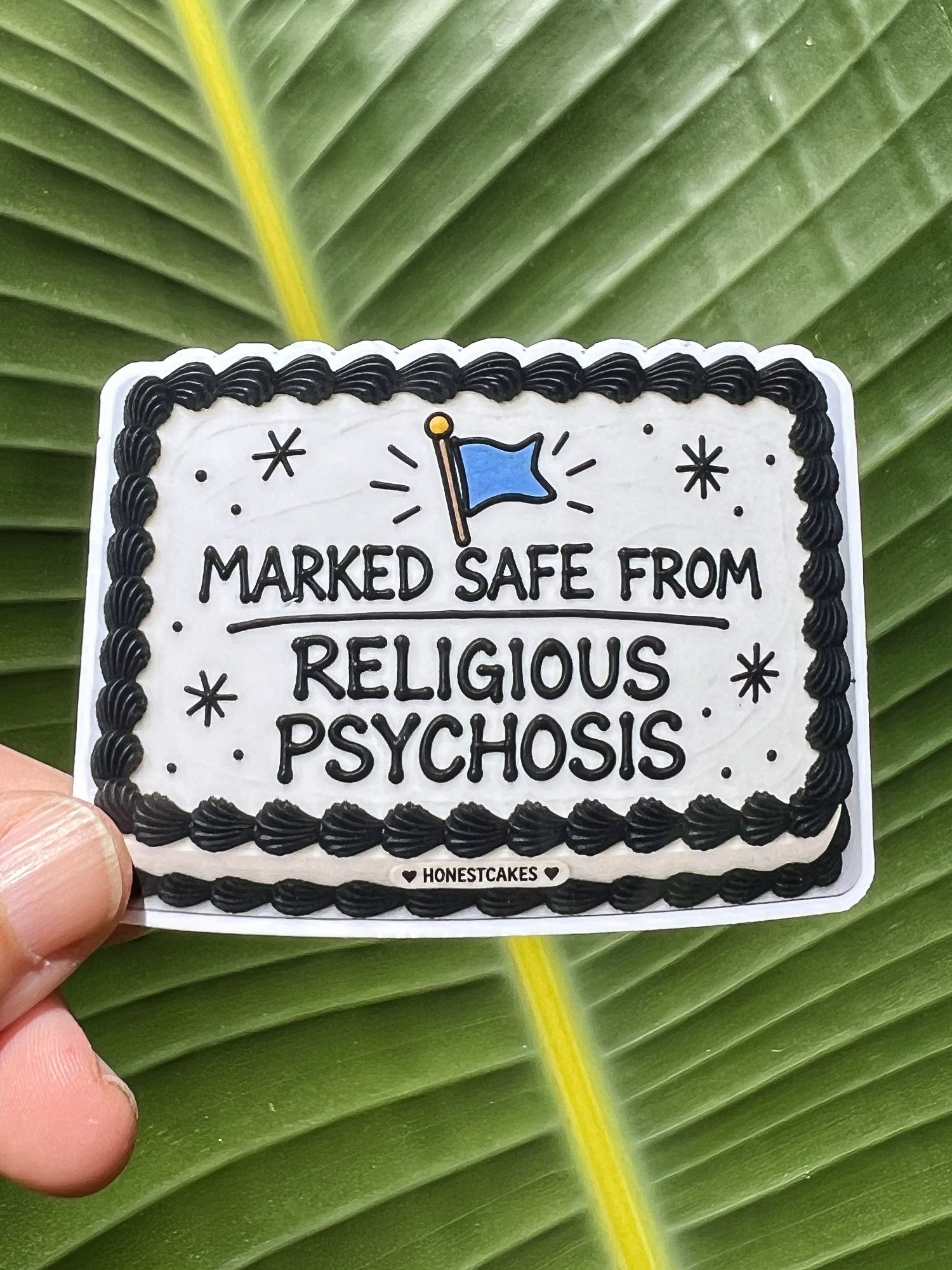 VINYL STICKER: Marked Safe From Religious Psychosis - FREE SHIPPING product image (1)