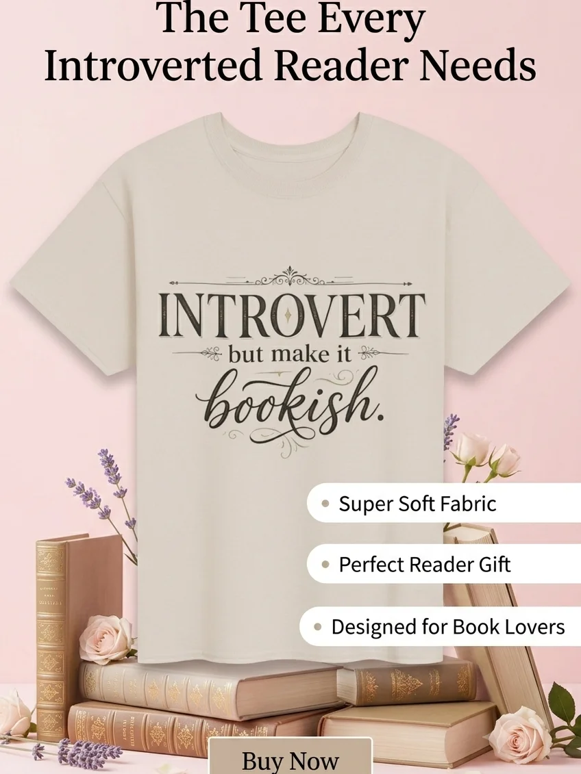 "Introvert But Make It Bookish" Premium Dark Academia Tee product image (4)