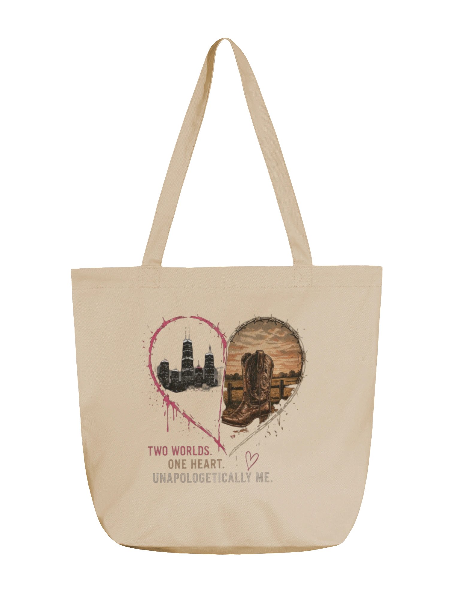Two Worlds, One Heart — Econscious Eco Tote product image (1)