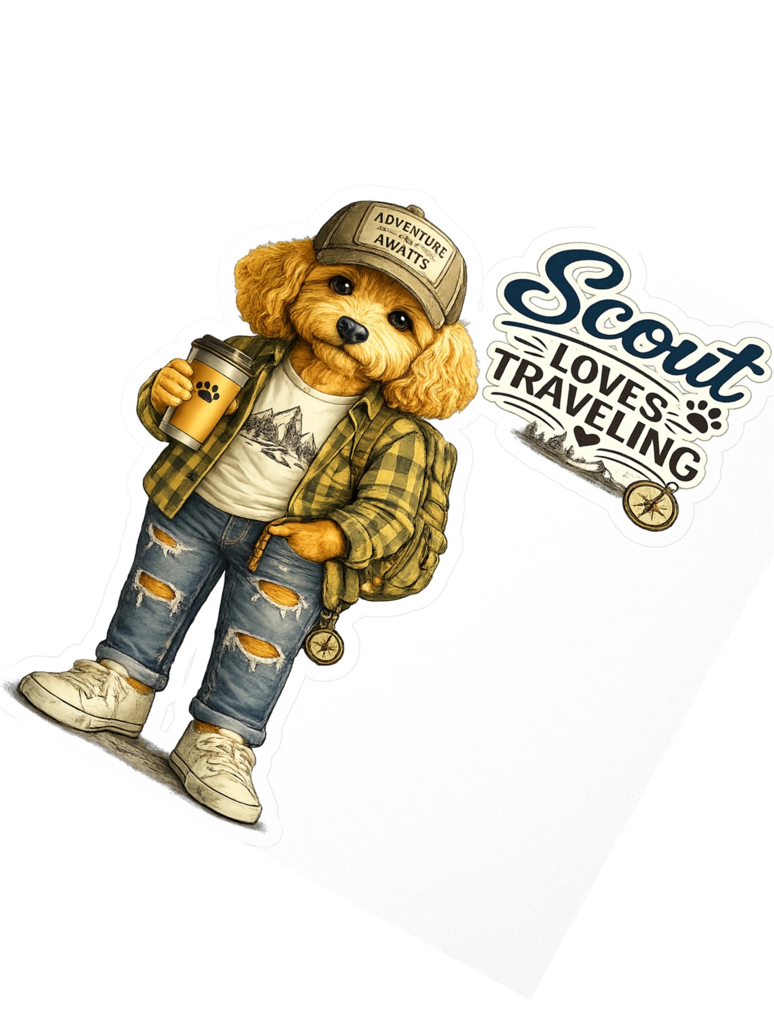 Scout Loves Traveling Kiss Cut Sticker product image (2)
