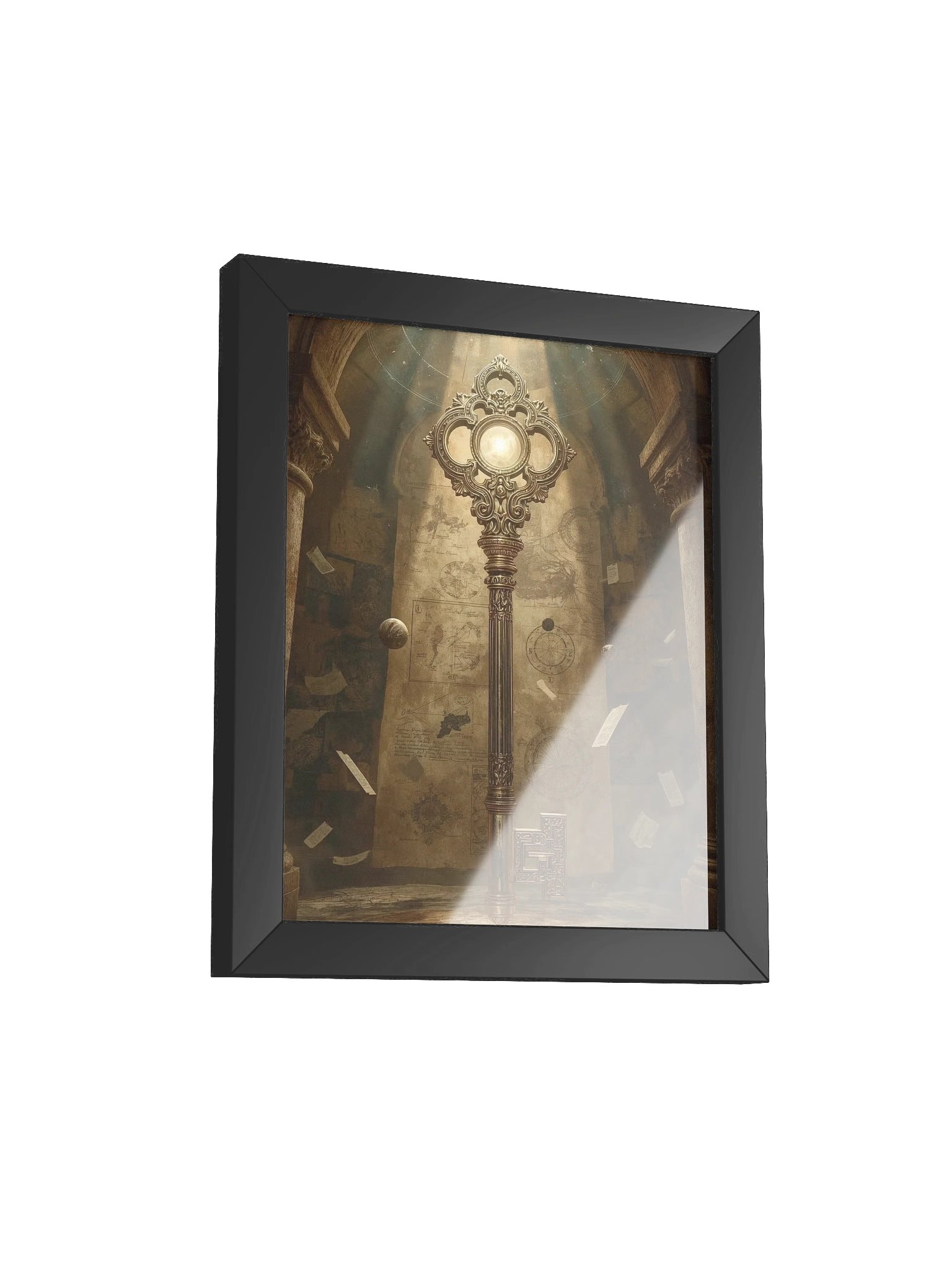 The Gatekeeper’s Key – Eternal Archive | Framed Vertical Poster (Black Frame) product image (8)