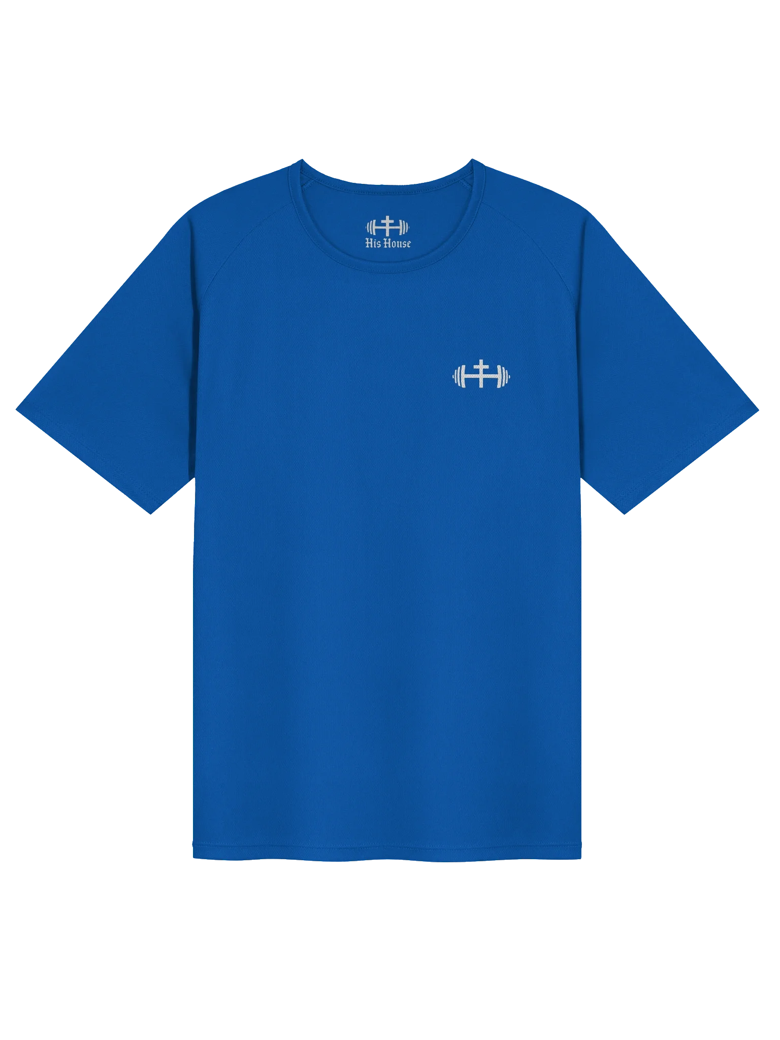 His House Mens Performance Crew Collar T-Shirt -White Logo by His House