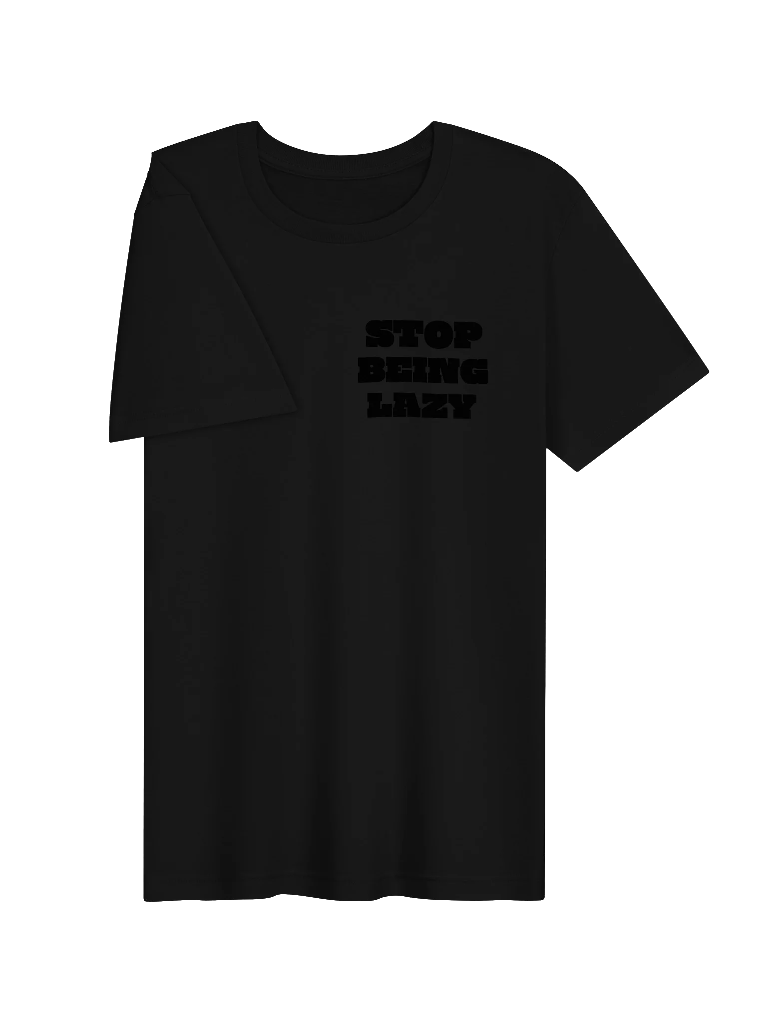 Stop Being Lazy — (BLKonBLK) Classic Logo Tee product image (5)