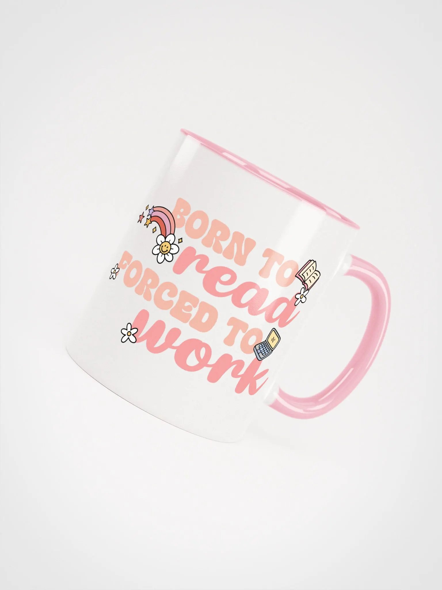 Born To Read Forced To Work Ceramic Mug product image (4)