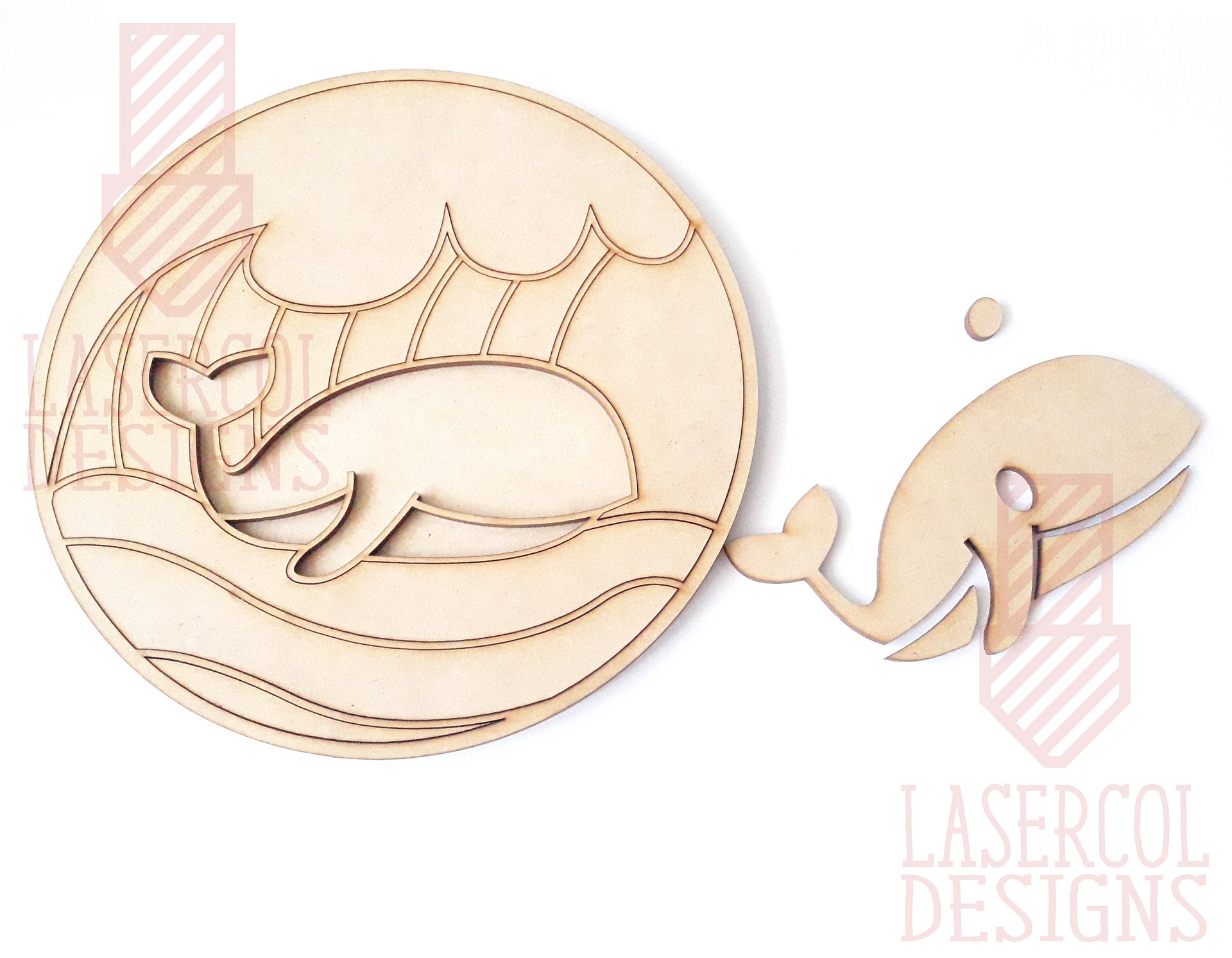 Whale DIY Paint Puzzle - Laser Cut Files product image (3)