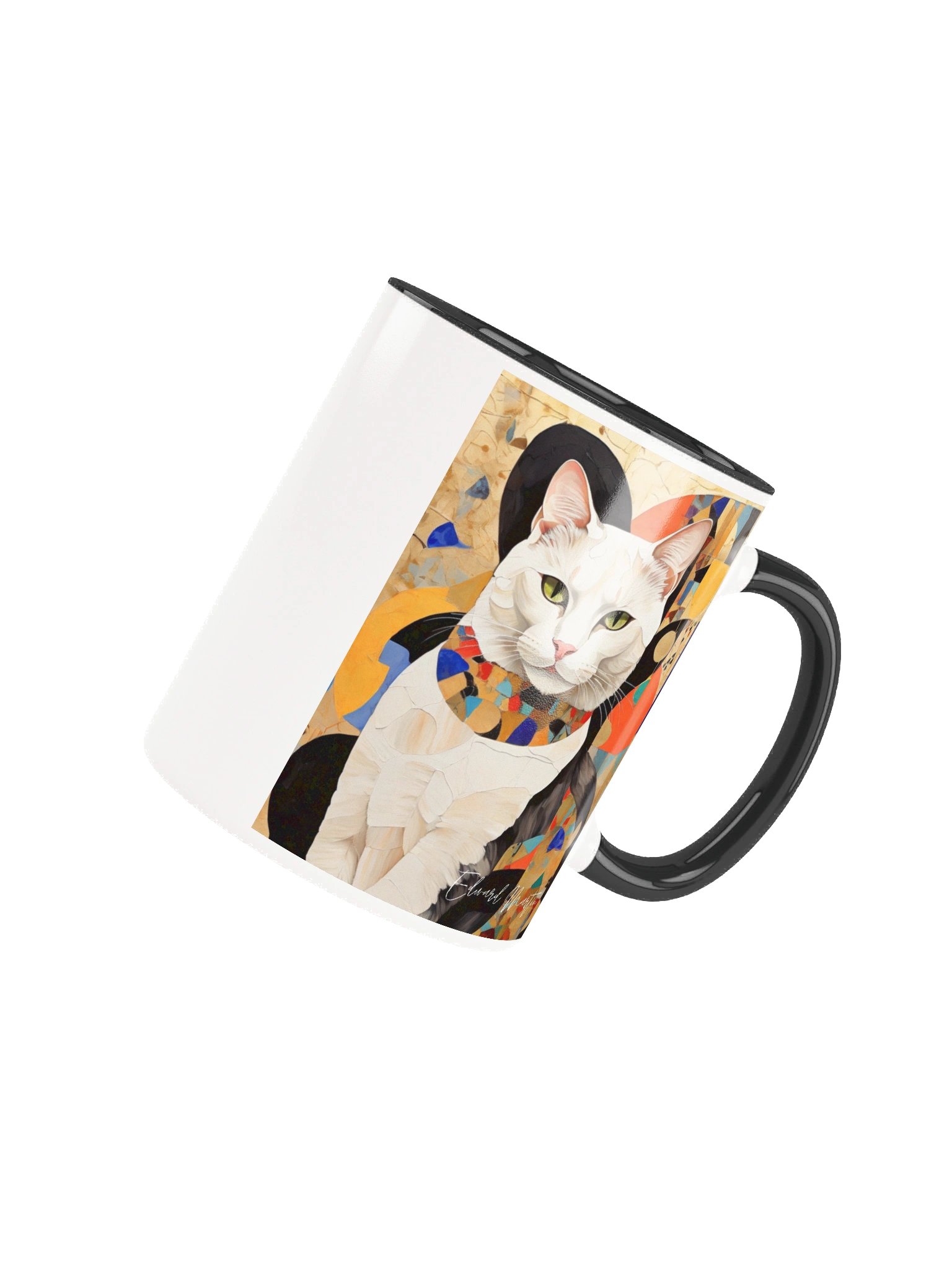 Whimsical White Cat Ceramic Mug product image (44)