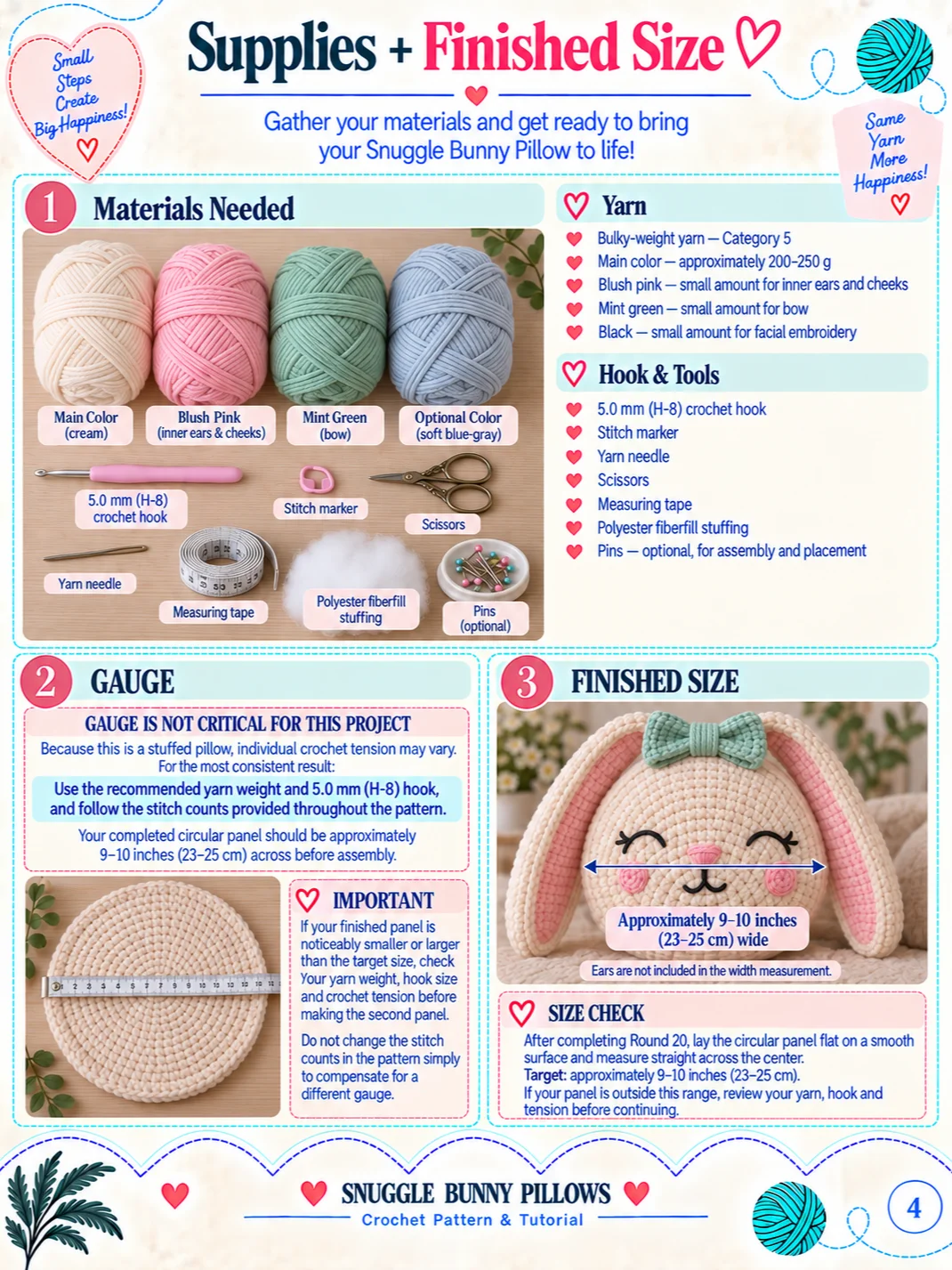 Easy Crochet Bunny Pillow Pattern product image (3)