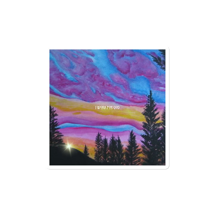 I Work For God-Sunset Magnet product image (2)