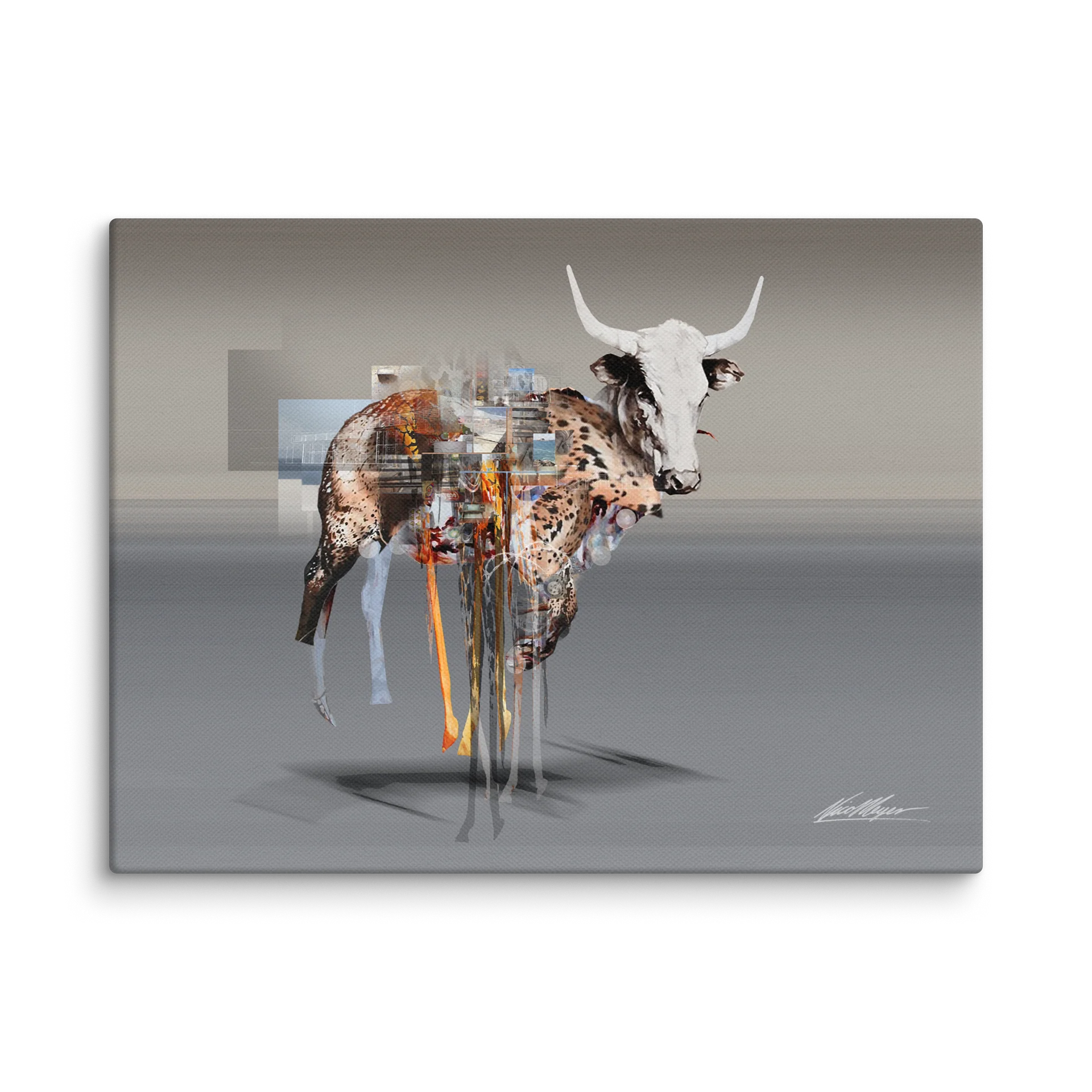 The Patriarch: Nguni Fine Art Canvas Print | 1:1.33 Ratio product image (1)