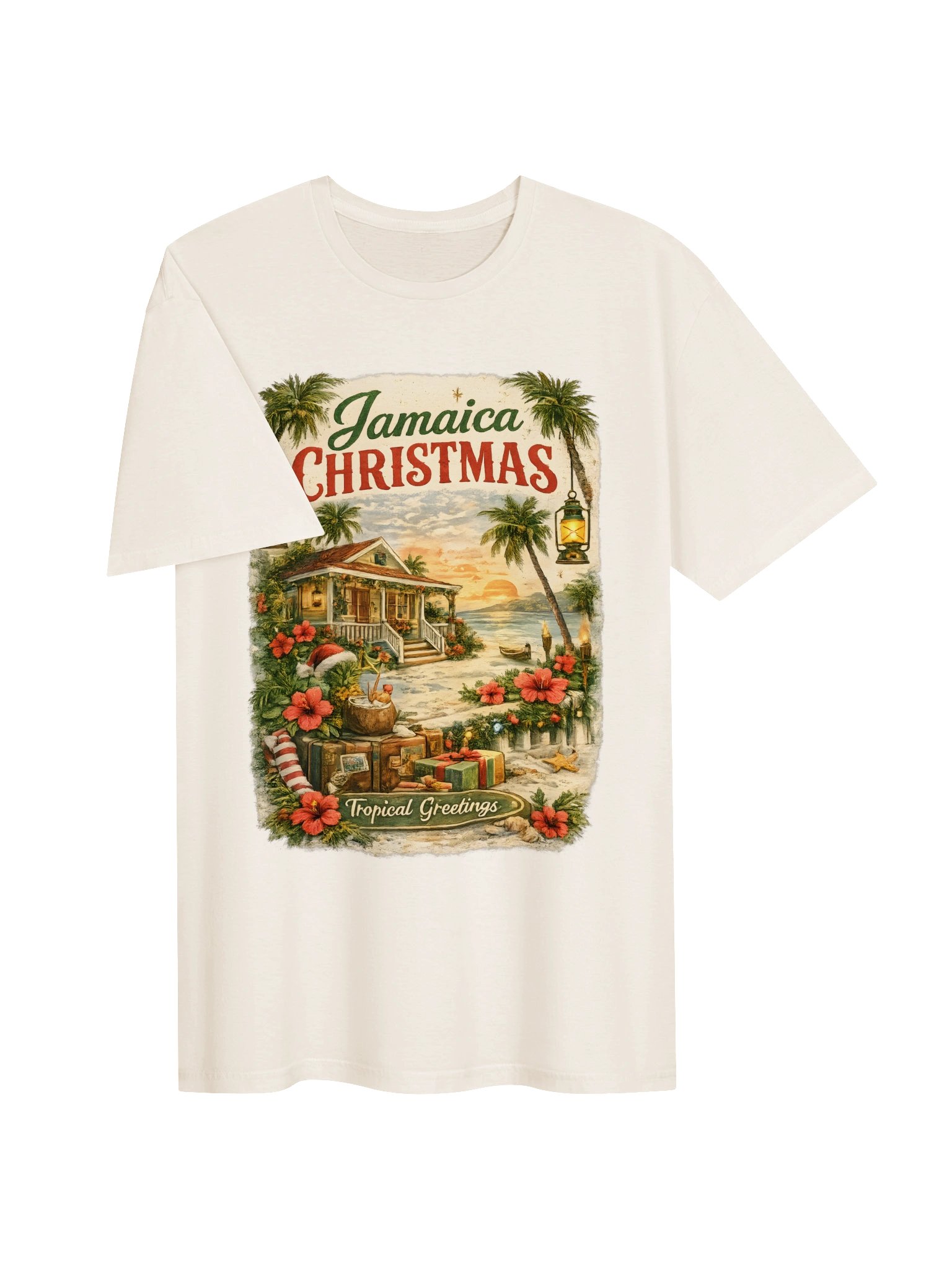 Jamaica Christmas Tropical Greetings Tee product image (19)
