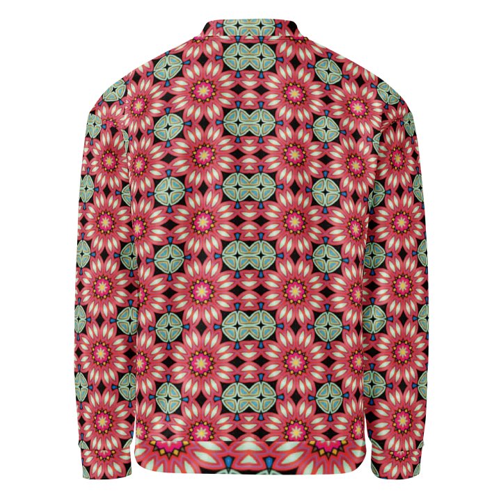 Fractal Batik Maroon Bomber Jacket product image (2)