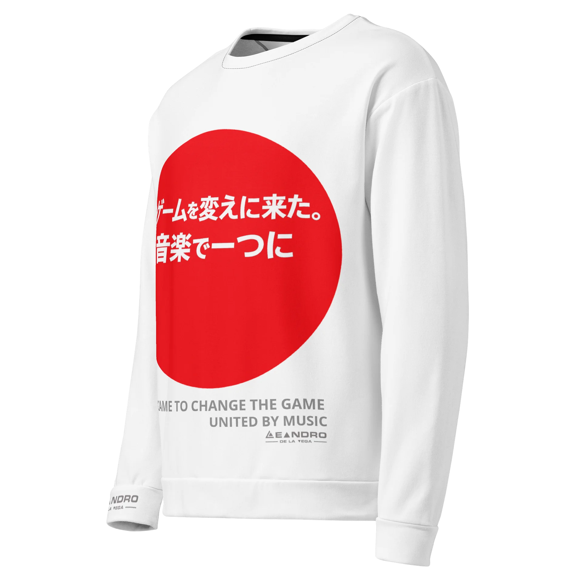 LEANDRO DE LA VEGA - SWEAT SHIRT "WE CAME TO CHANGE THE GAME" WHITE FLAG OF JAPAN product image (3)