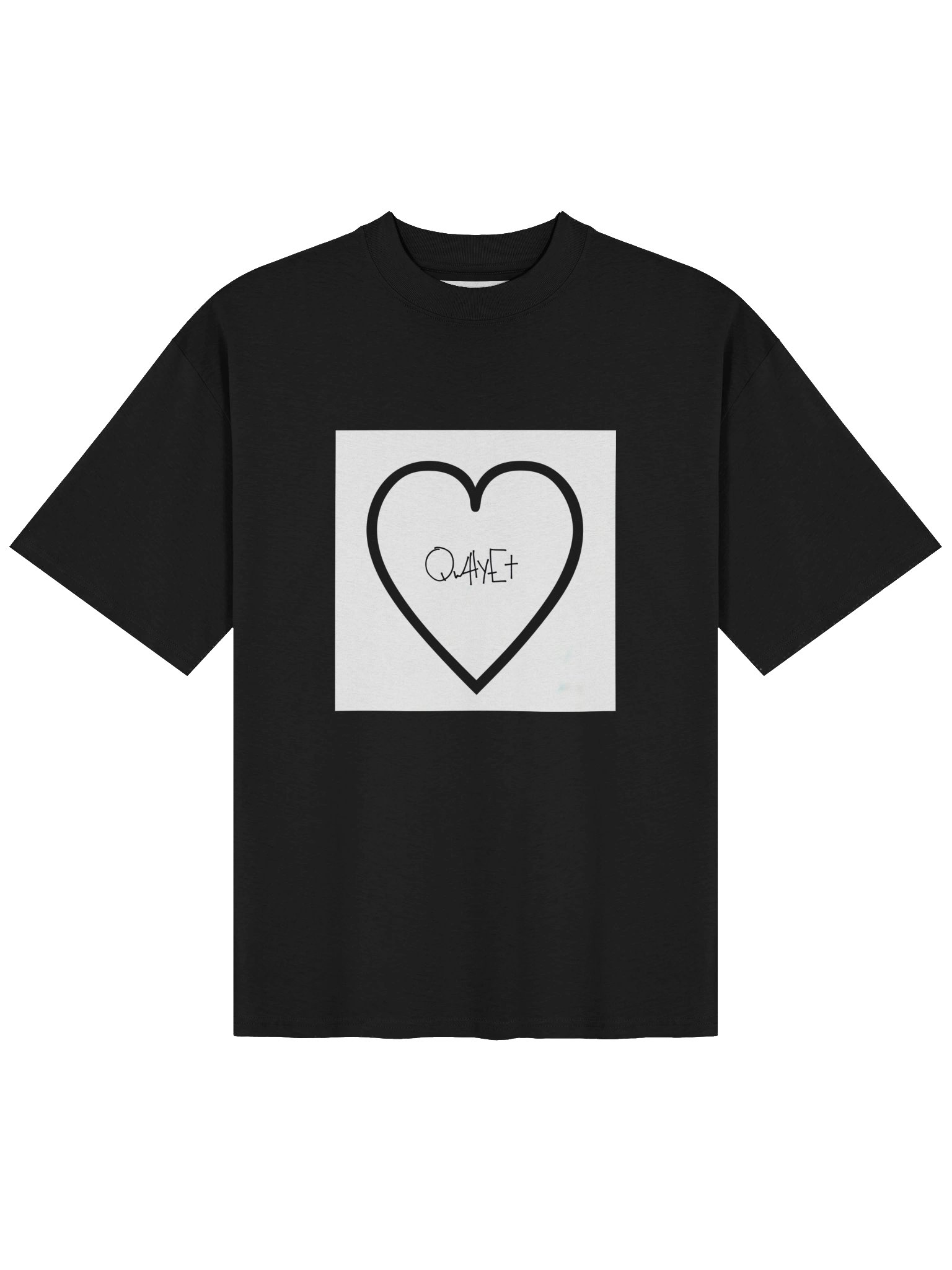 QWHYET HEART Oversized Tee product image (1)