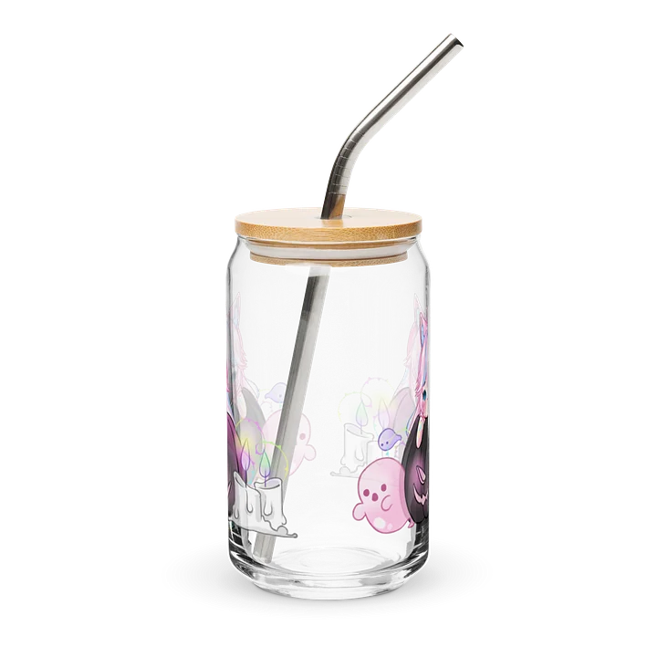 can shaped glass with lid product image (2)