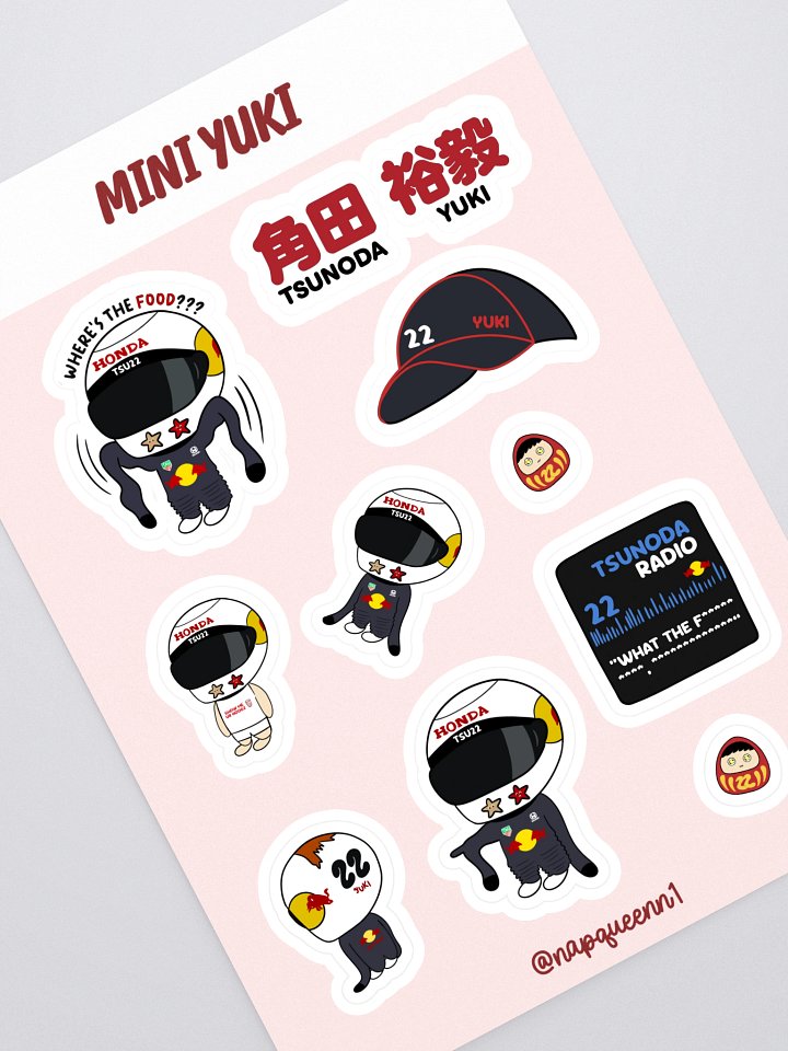Yuki Tsunoda - Sticker Sheet product image (1)