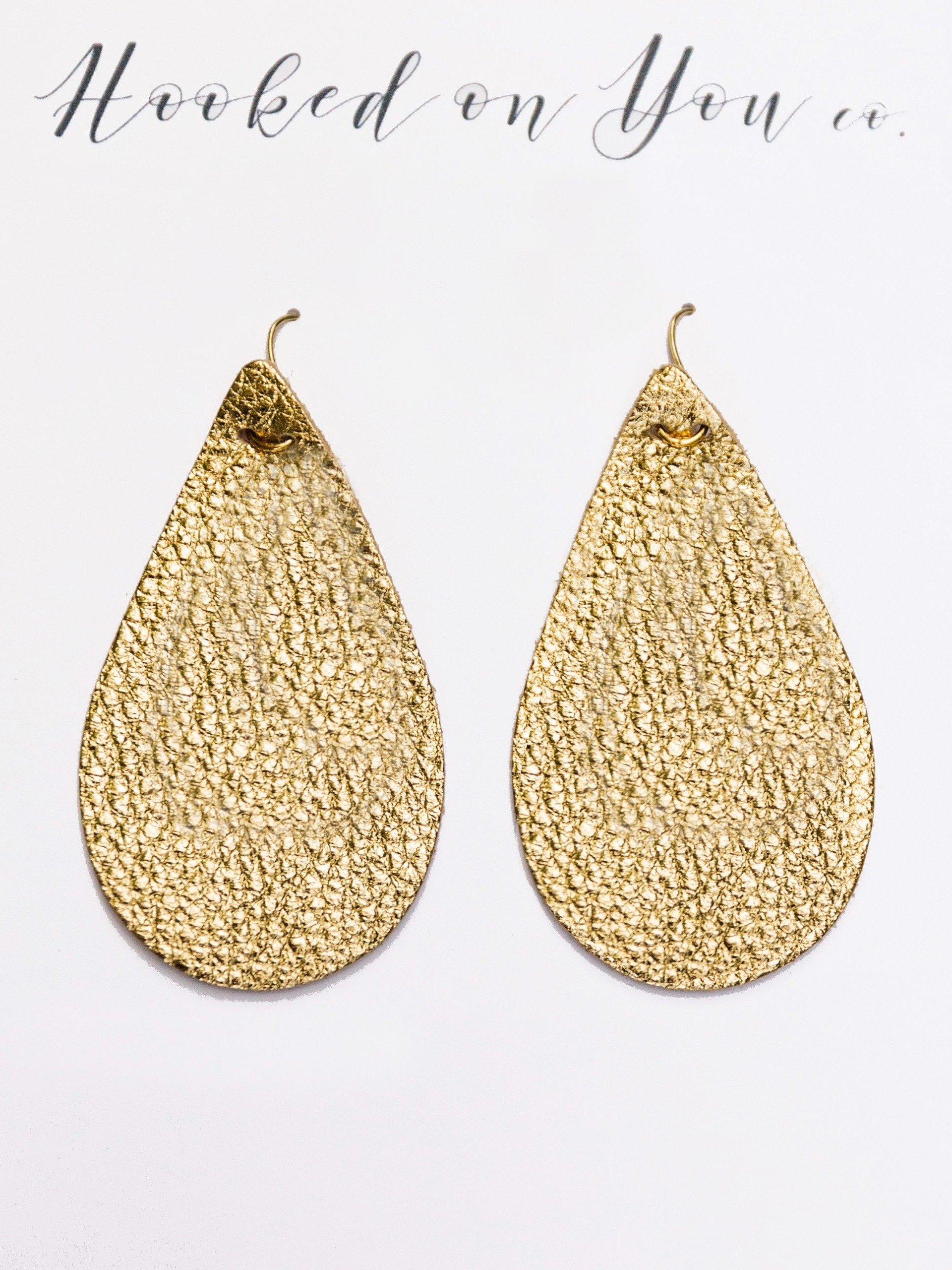 Gold Sundrop Leather Earrings product image (1)