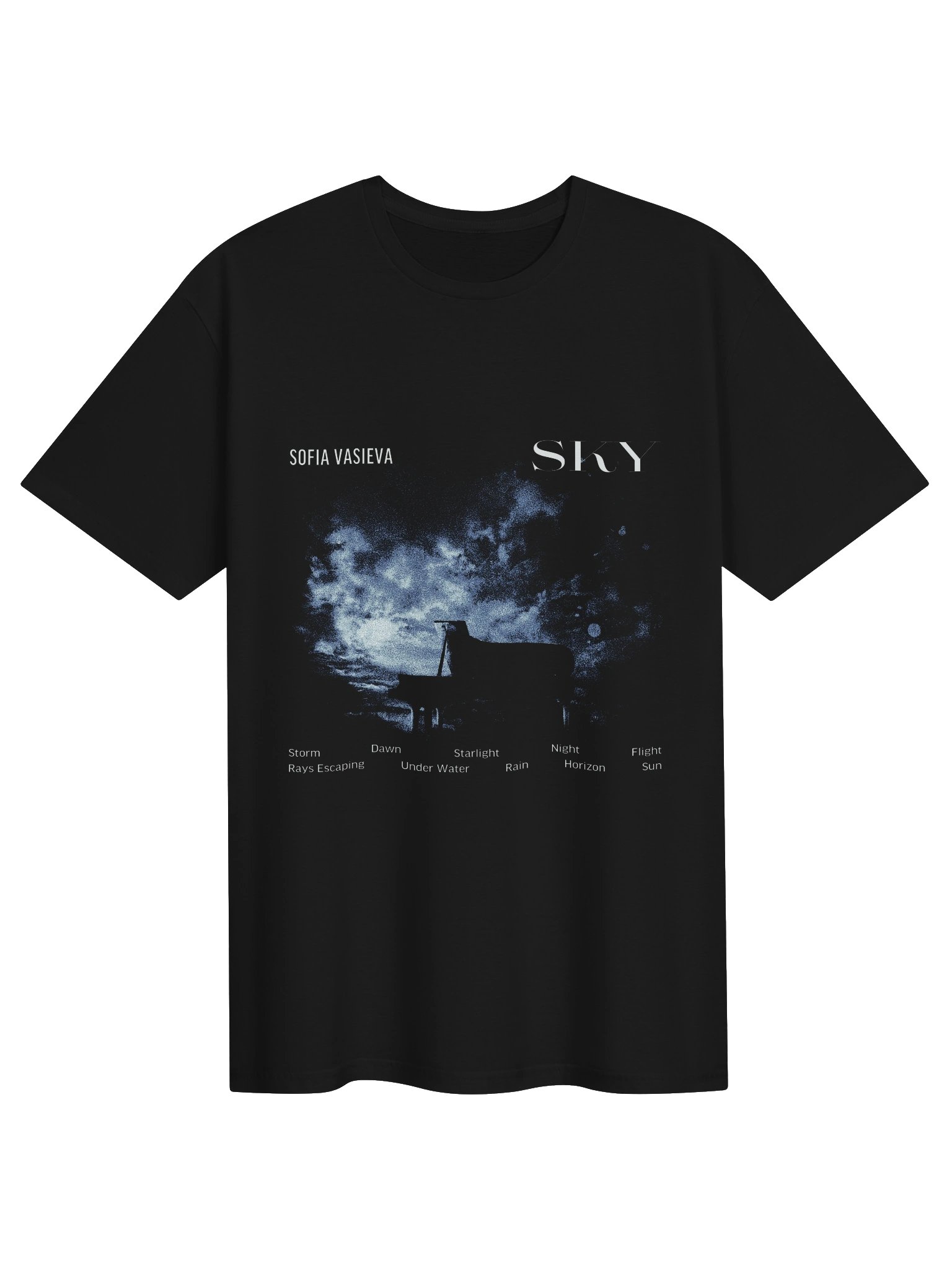 Sky Piano Design T-shirt product image (1)