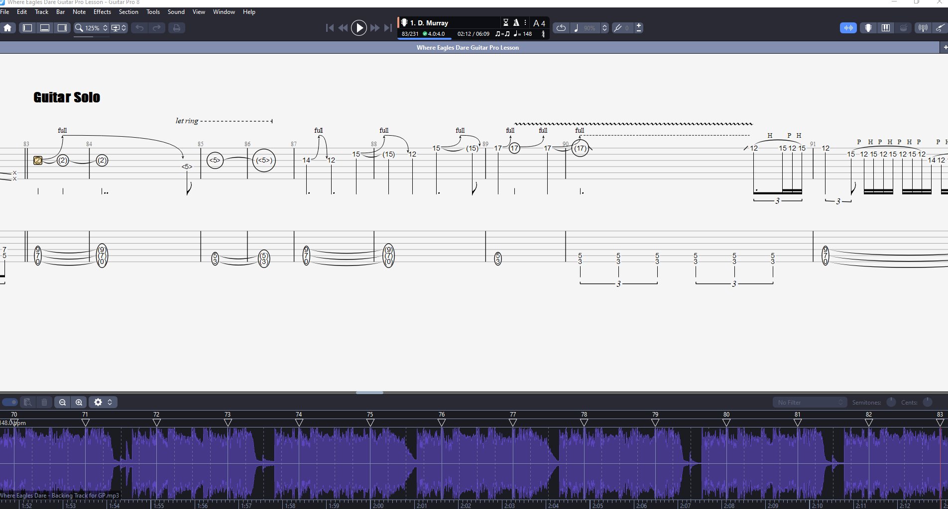 Where Eagles Dare PDF TAB + Backing Track MP3 product image (3)