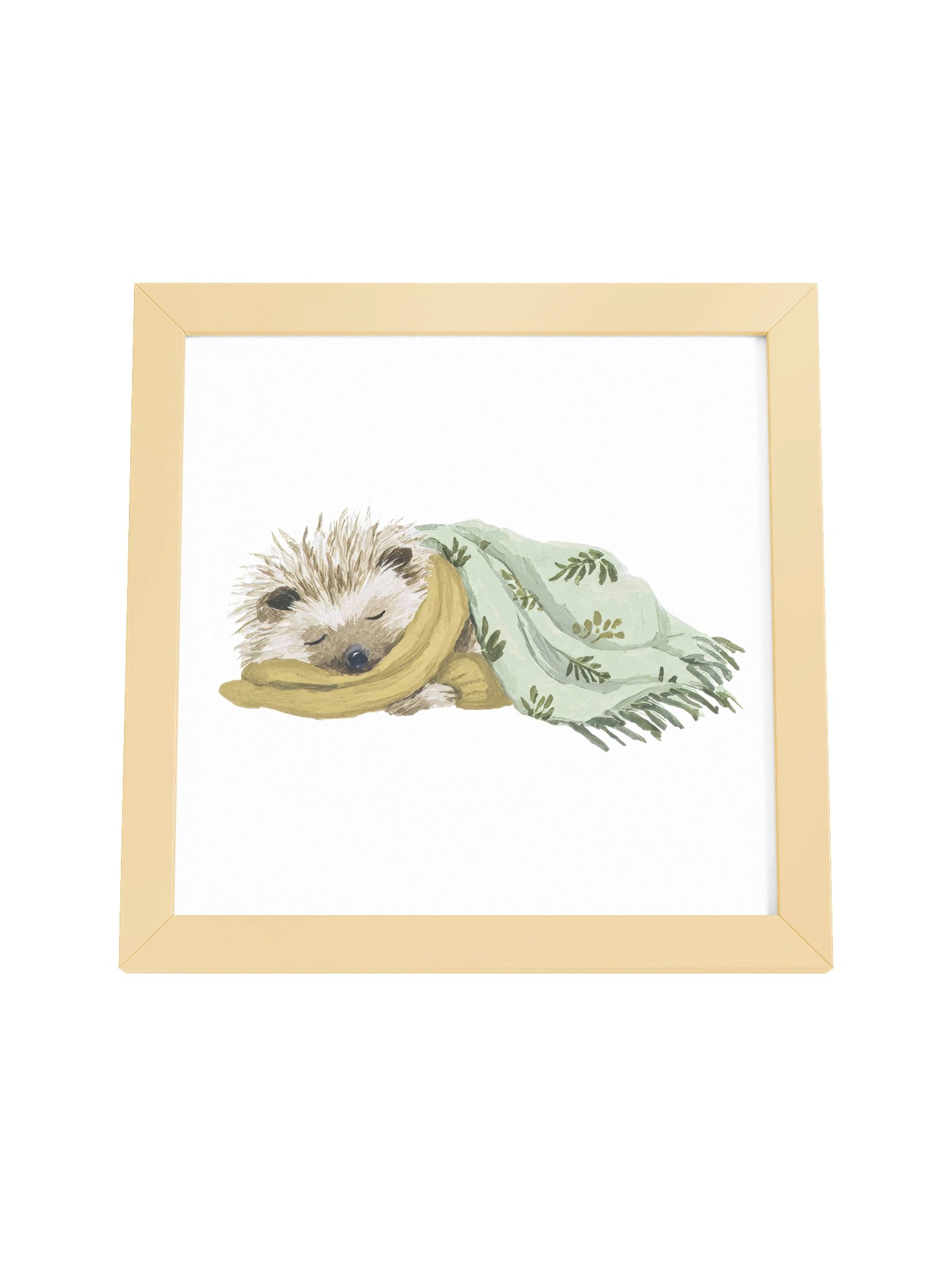Deep Slumber — The Cozy Blanket Hedgehog Framed Art Print (10x10") product image (4)