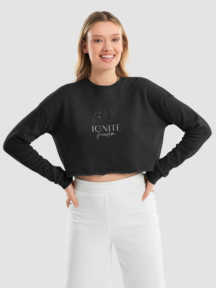 Women's Fleece Crop Sweatshirt BCFB0119 product image (1)