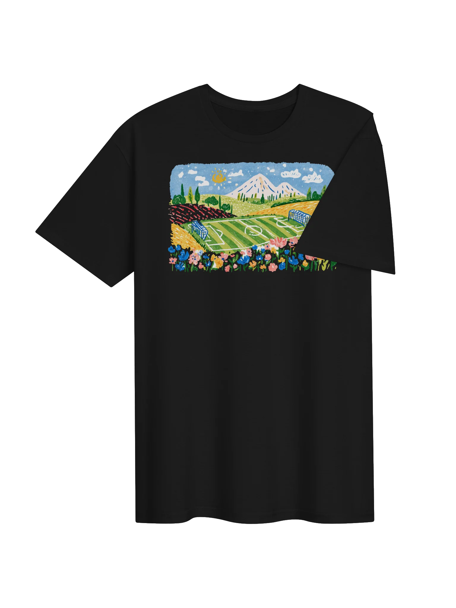 Pitch In the Meadow Soccer Field Landscape Tee product image (4)