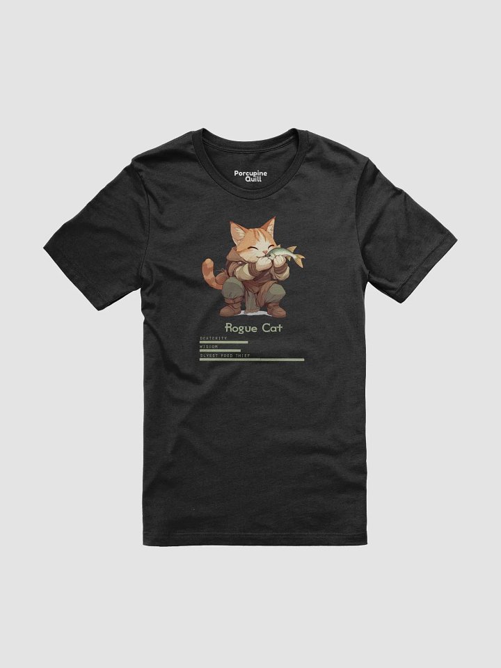 RPG Rogue Cat unisex short sleeve T-shirt for gamers and cat lovers product image (3)