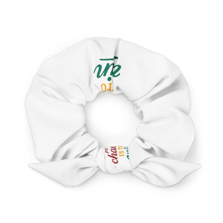 To Chant Is to Win – Nichiren Buddhism Recycled Scrunchie product image (1)