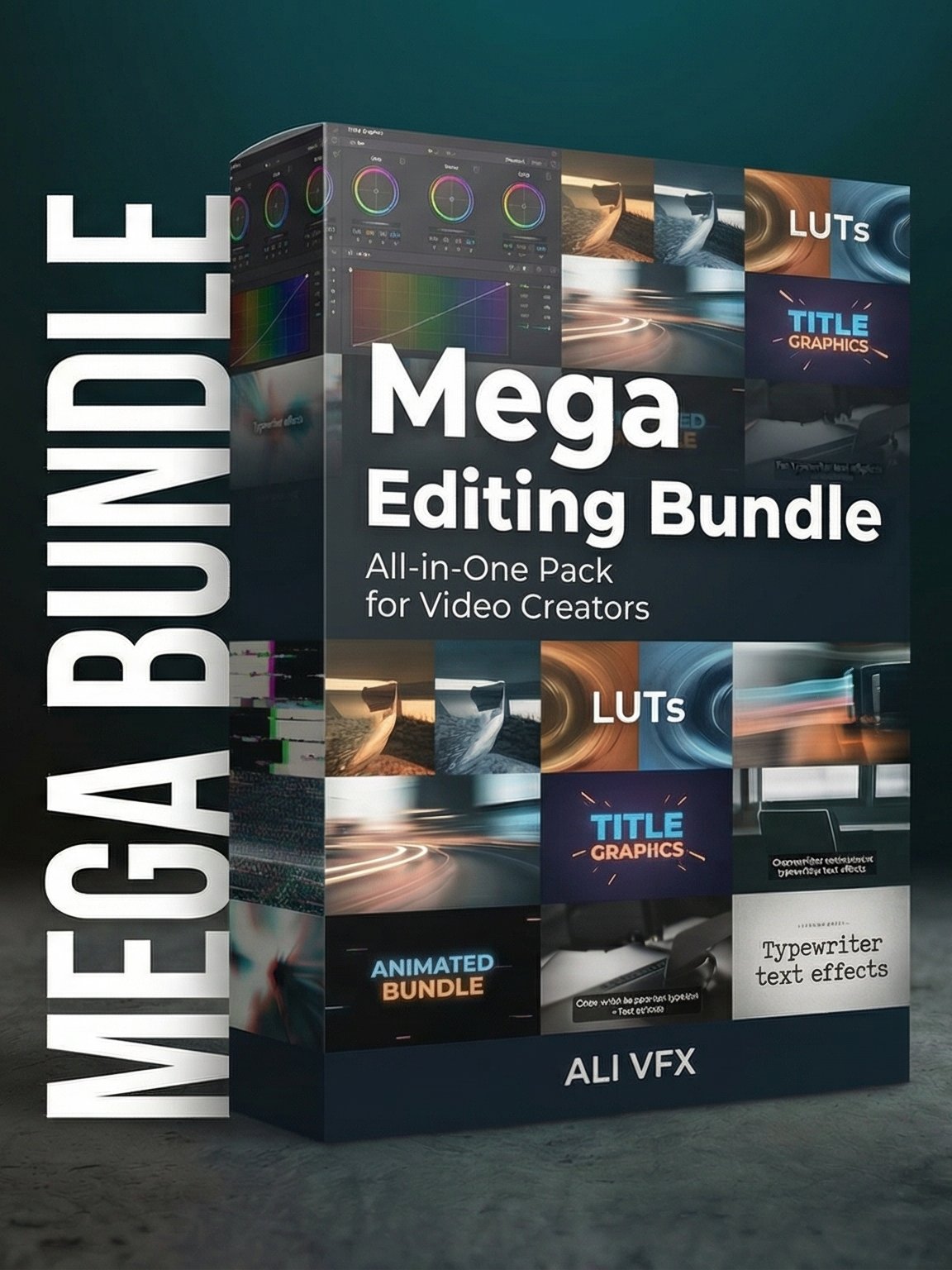 Mega Editing Pack | Transitions, LUTs, Titles & Effects product image (1)
