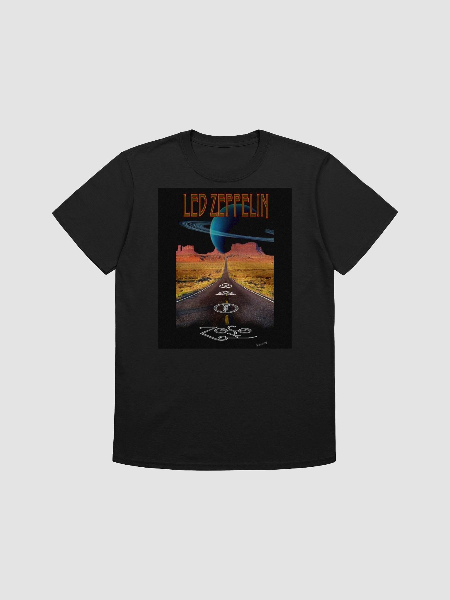 Led Zeppelin Cosmic Road T-Shirt | Swan Song Inspired Rock Art Tee | Classic Rock Band Shirt product image (1)