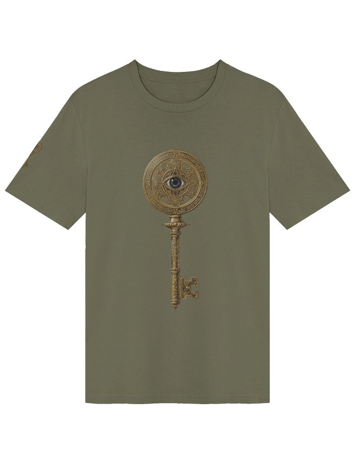 The Gatekeeper’s Key – Khaki Sigil Edition (Front + Right Shoulder Print) product image (1)
