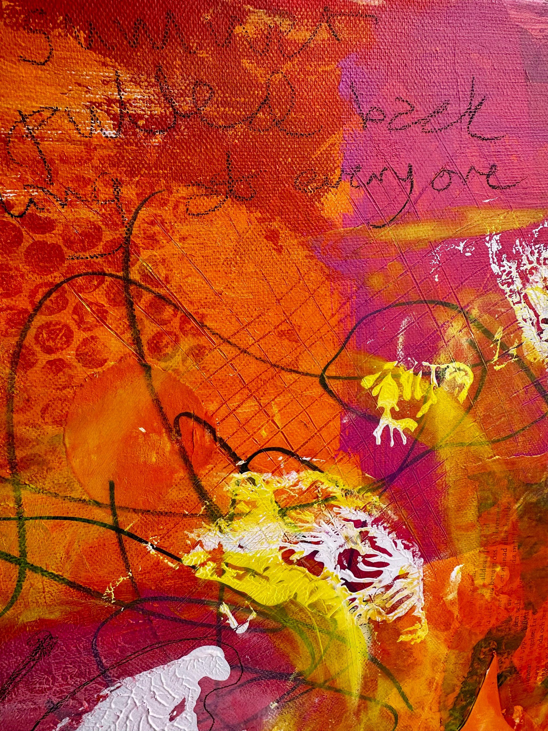 'smiling at everyone' original acrylic painting on canvas product image (4)