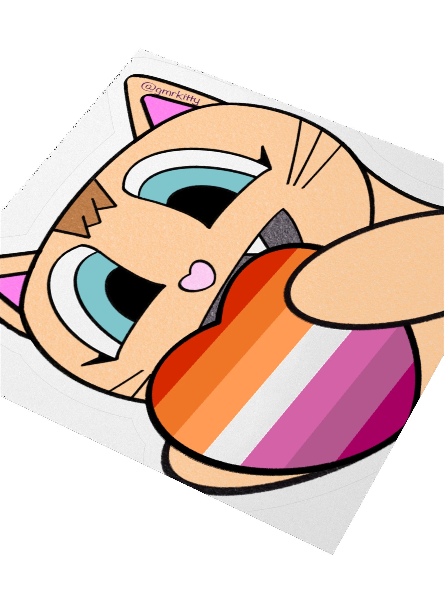 Lesbian Pride Kitty Sticker 02 product image (8)