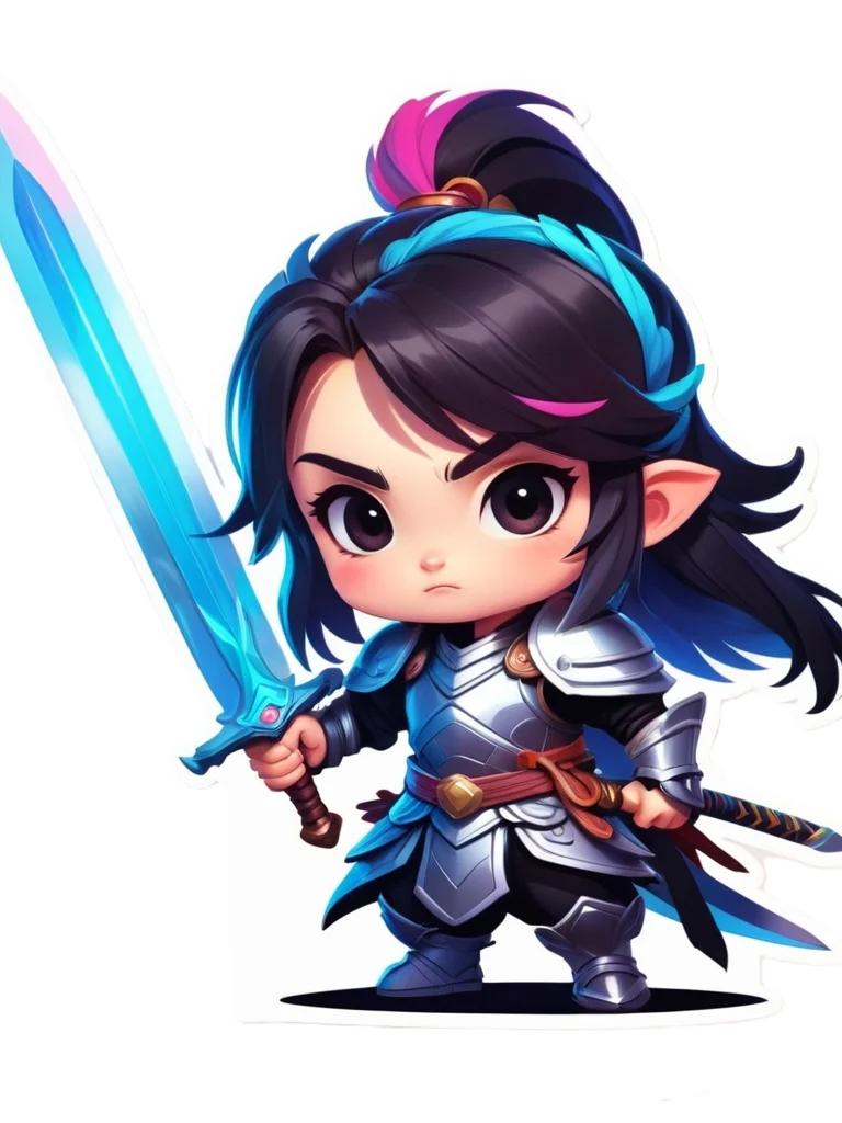 Chibi Warrior Set B - Pin Button Collection product image (3)