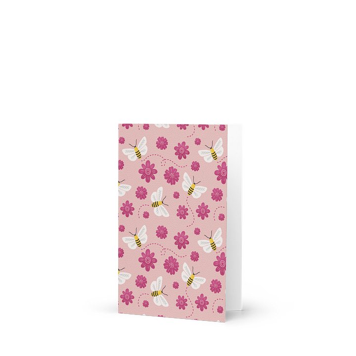 Little Pink Bees Greeting Card product image (1)