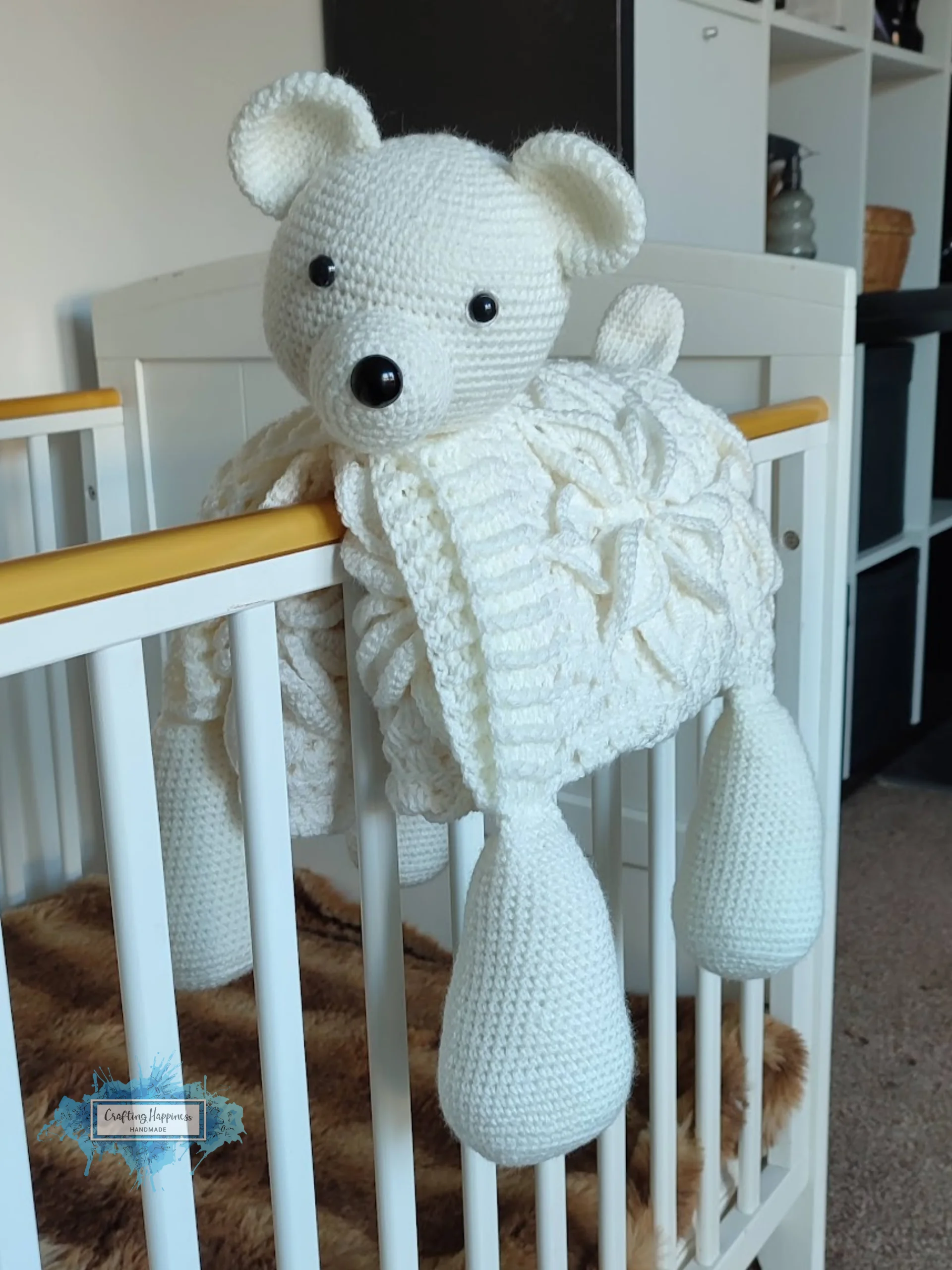 Polar Bear Folding Baby Blanket Crochet Pattern (PDF) product image (1)