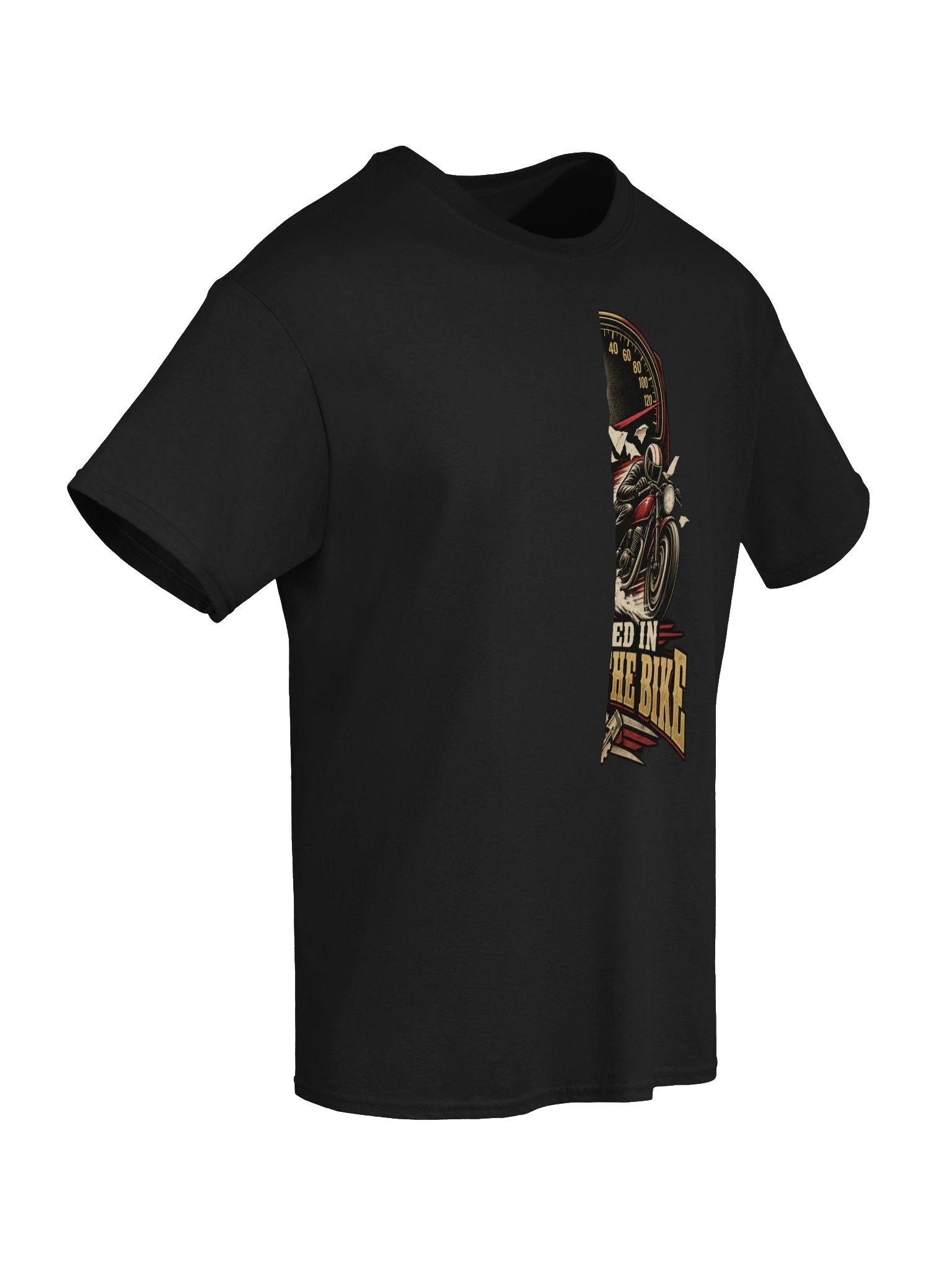 Clocked In, Mind on the Bike – Motorcycle T-Shirt product image (6)